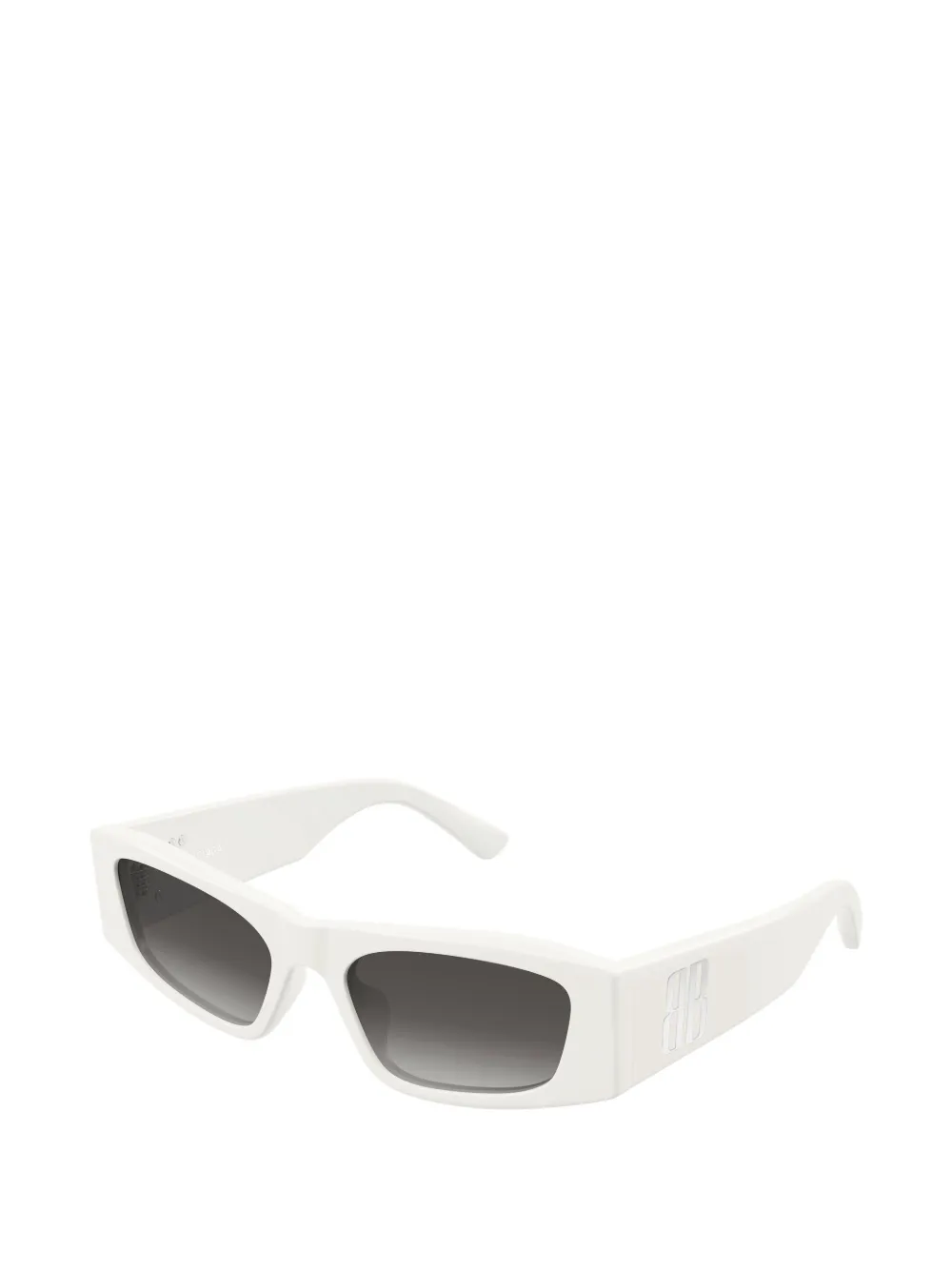 Balenciaga Eyewear Zonnebril met rechthoekig montuur en logo Wit