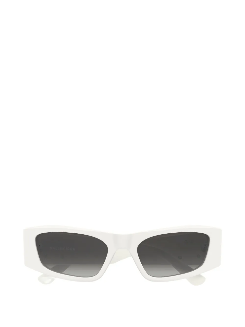 Balenciaga Eyewear rectangle logo sunglasses - Bianco