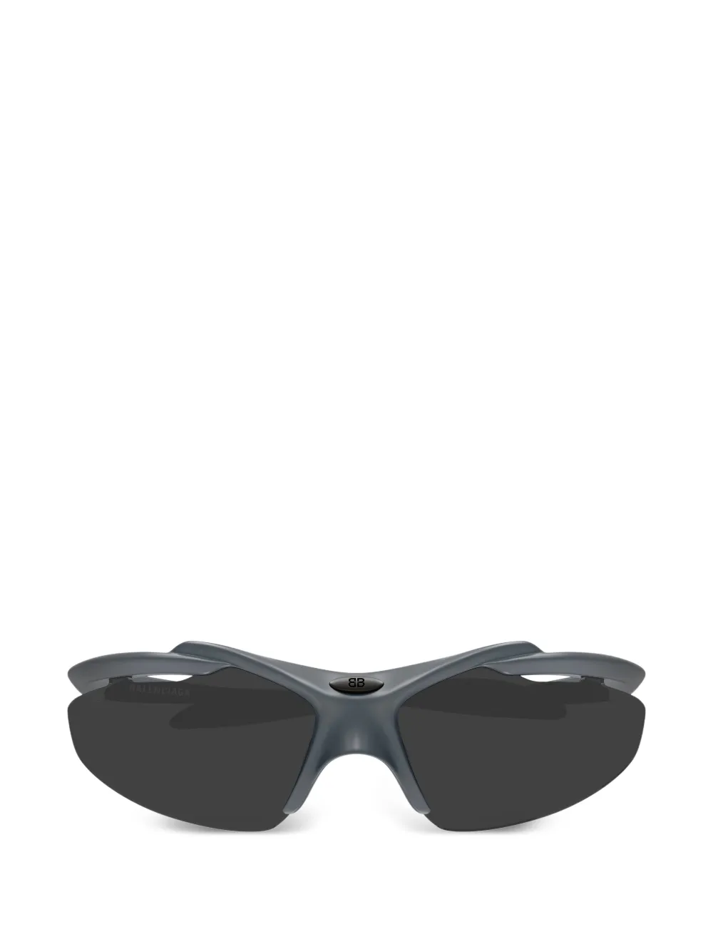 Balenciaga Eyewear logo oval-frame sunglasses - Grigio