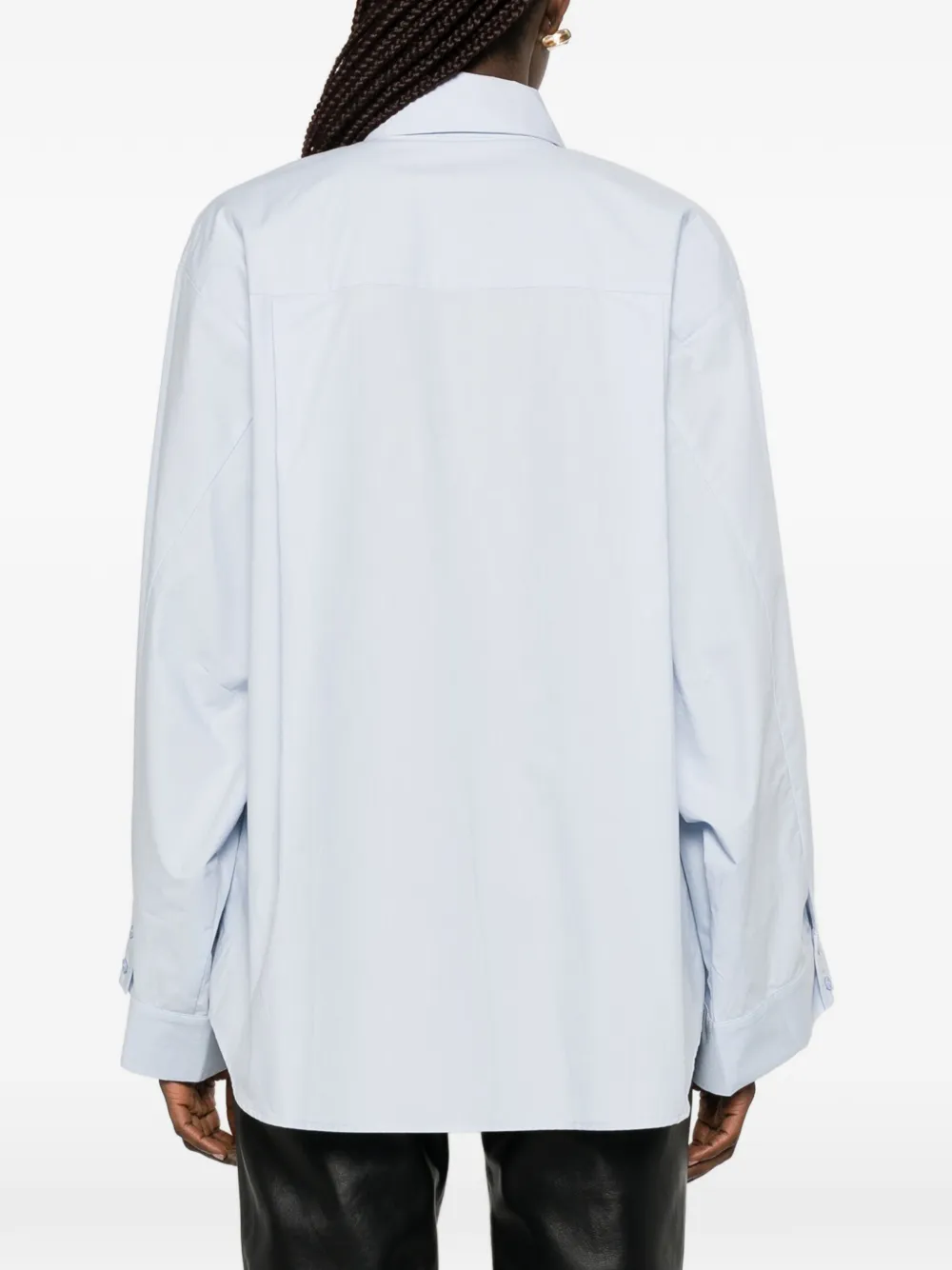 The Frankie Shop Tila blouse met knoopsluiting Blauw