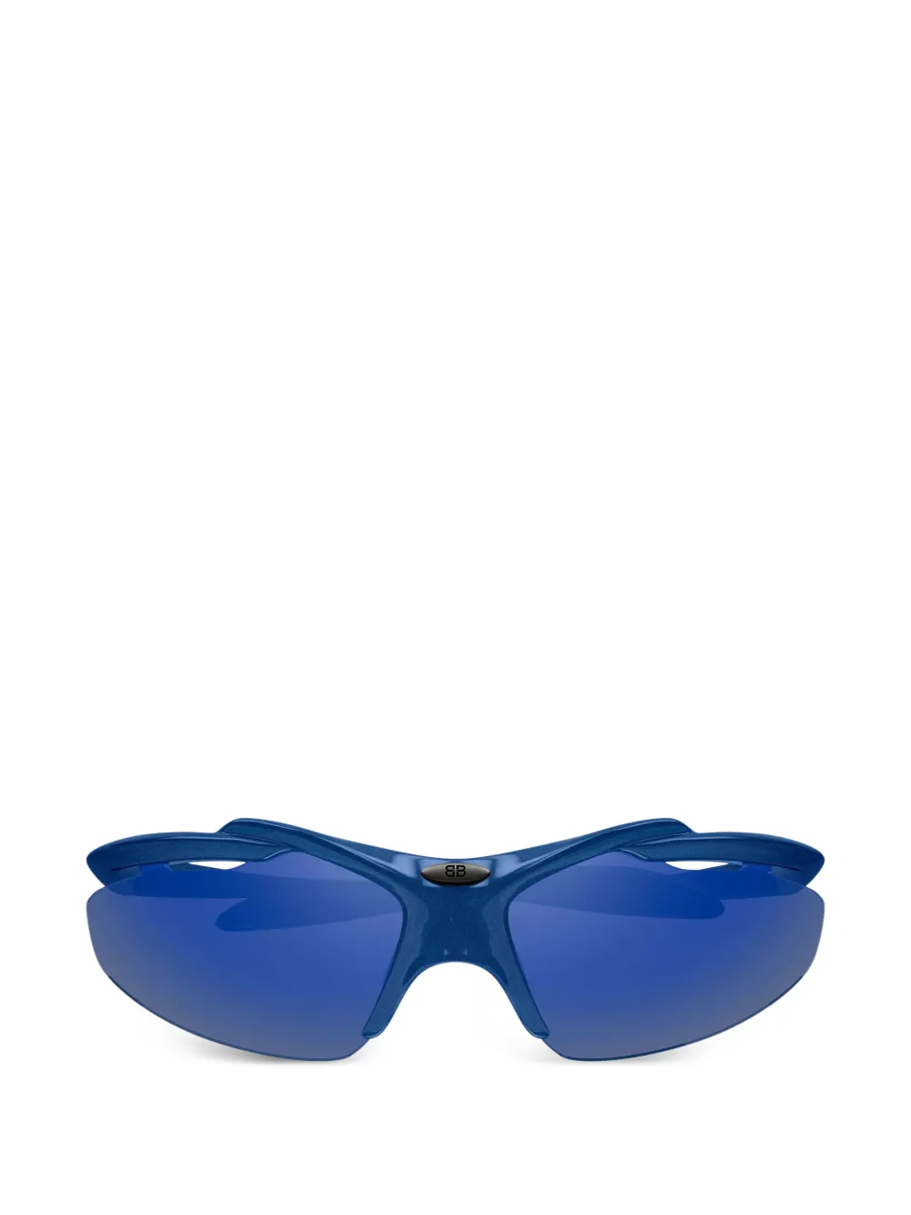 Balenciaga Eyewear wrap-around oval-frame sunglasses - Blu