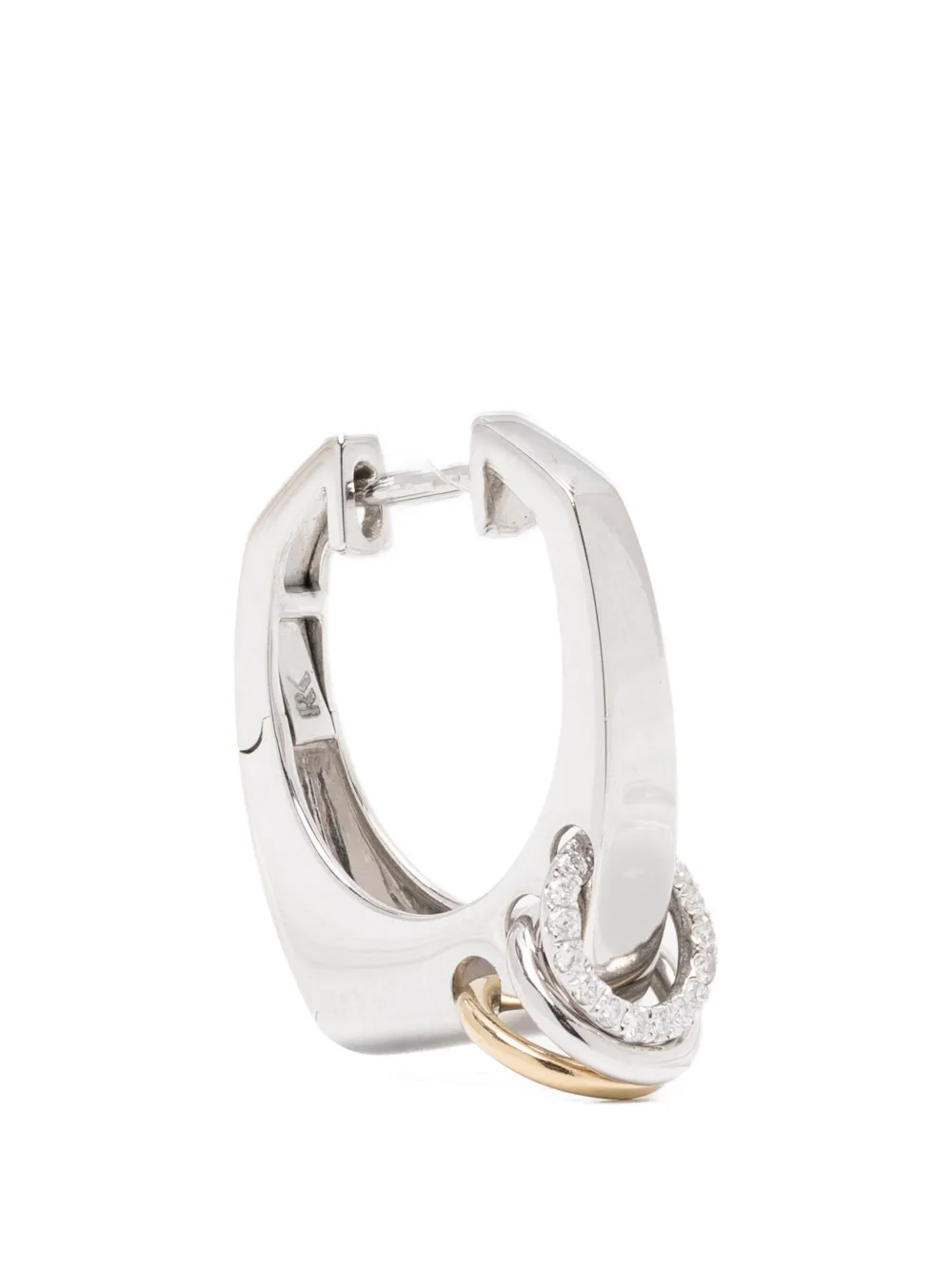 Rainbow K diamond 14K gold earrings - Argento