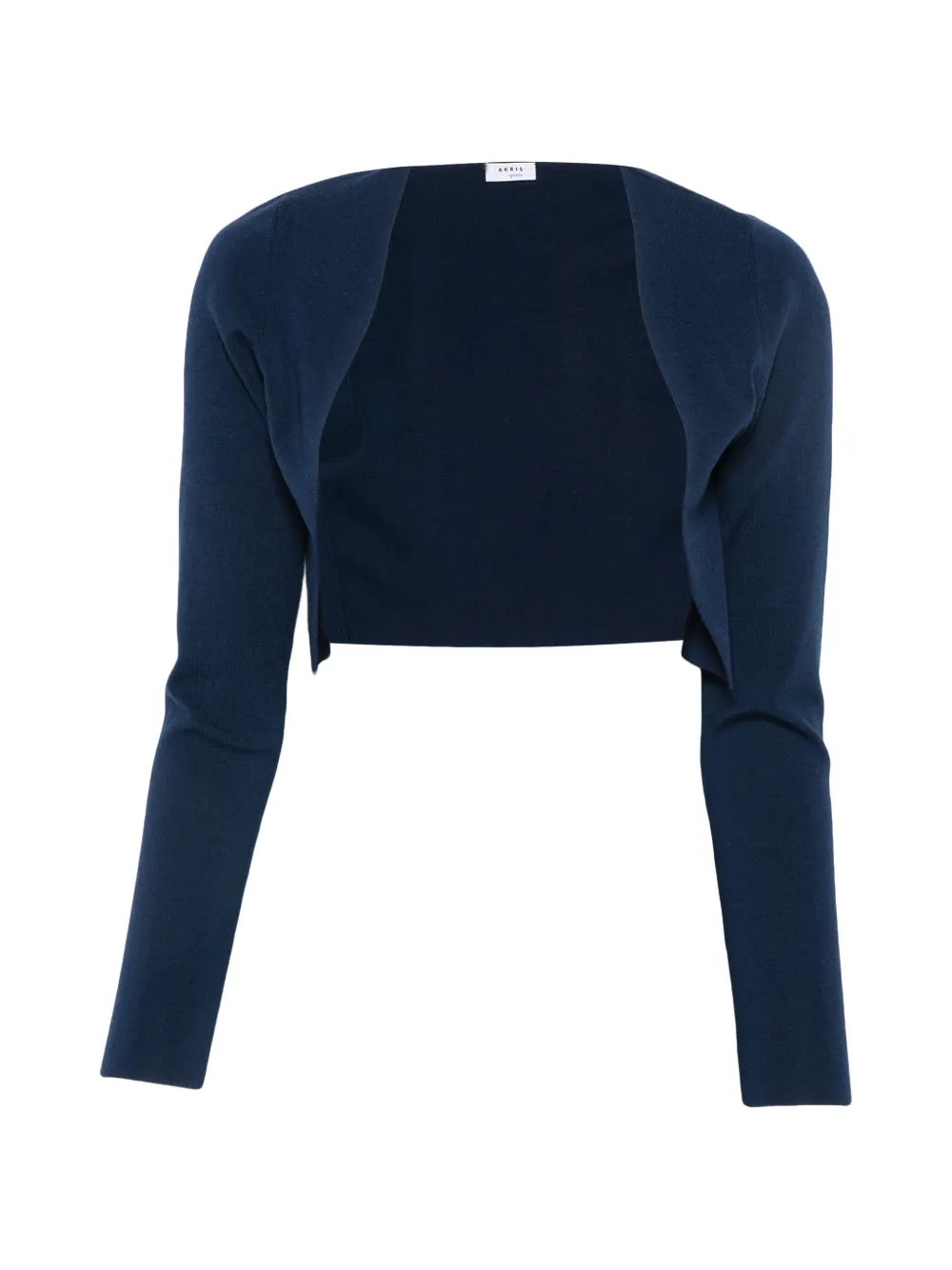 Akris Punto Long-sleeve Cropped Cardigan In Blue