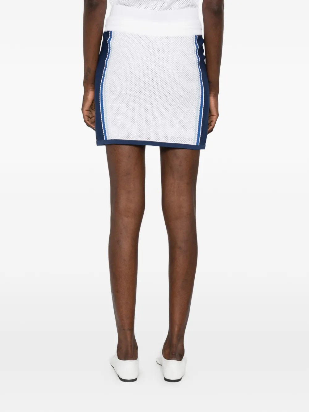 Casablanca Mesh rok met trekkoord Wit