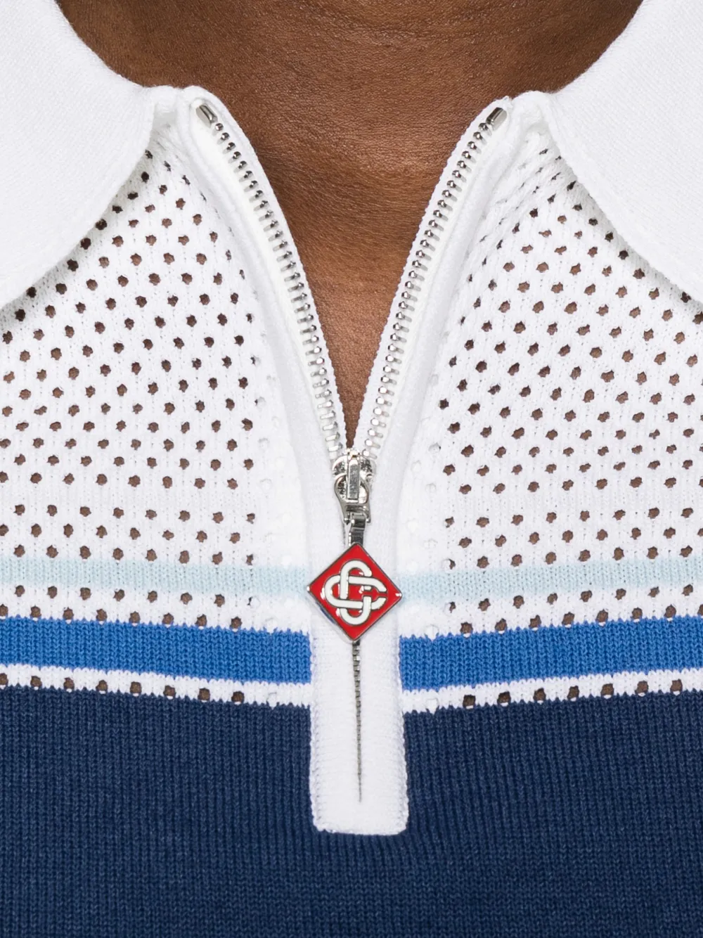 Casablanca Gestreept poloshirt Wit