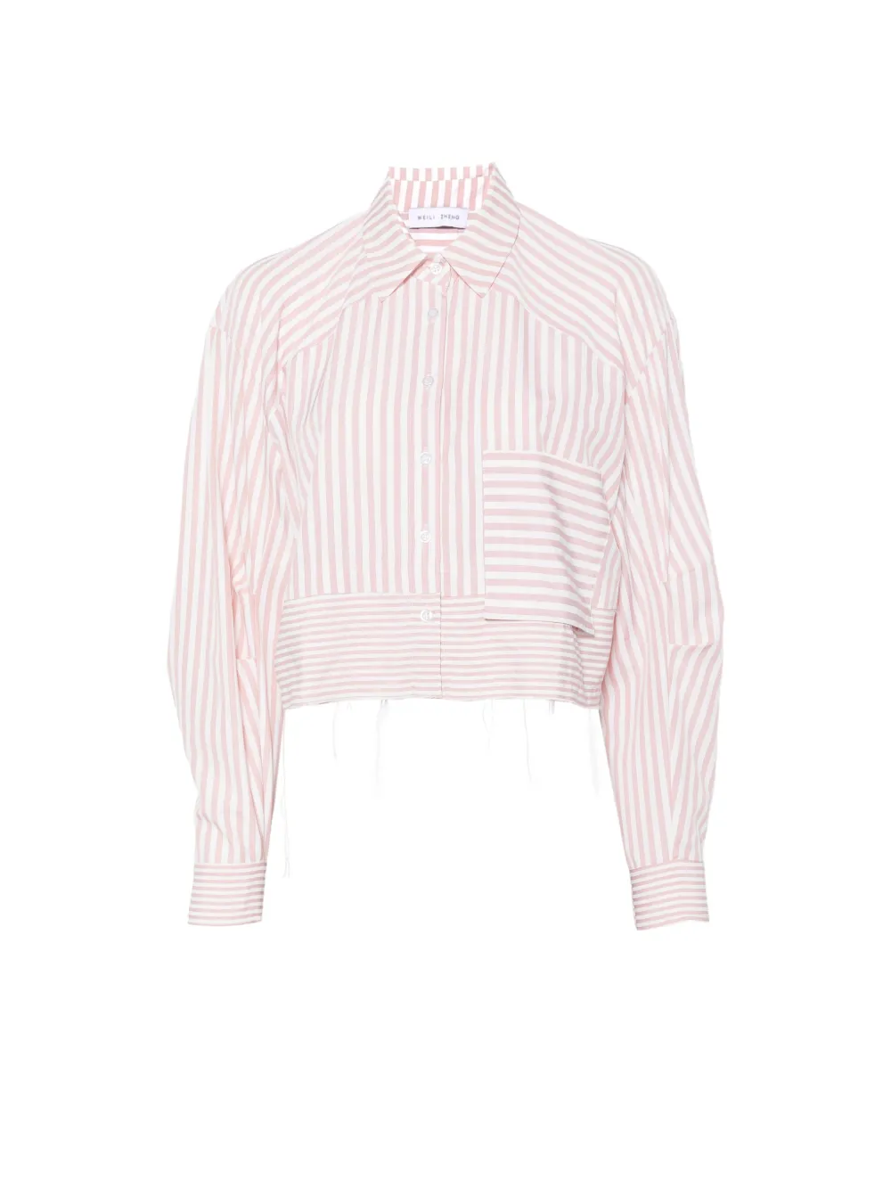 Weili Zheng striped cropped shirt - Rosa