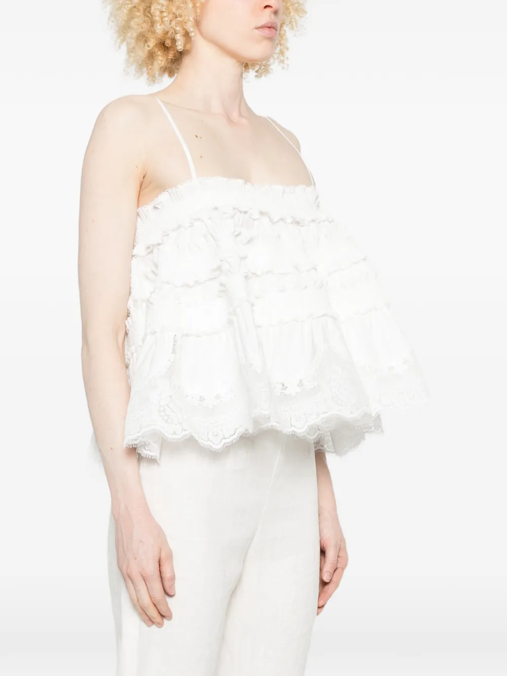 ZIMMERMANN Alchemy top met ruches Beige