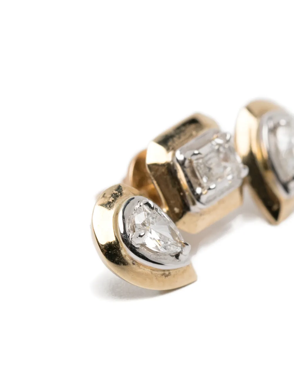  Rainbow K Pendiente Con Diamantes - Dorado 