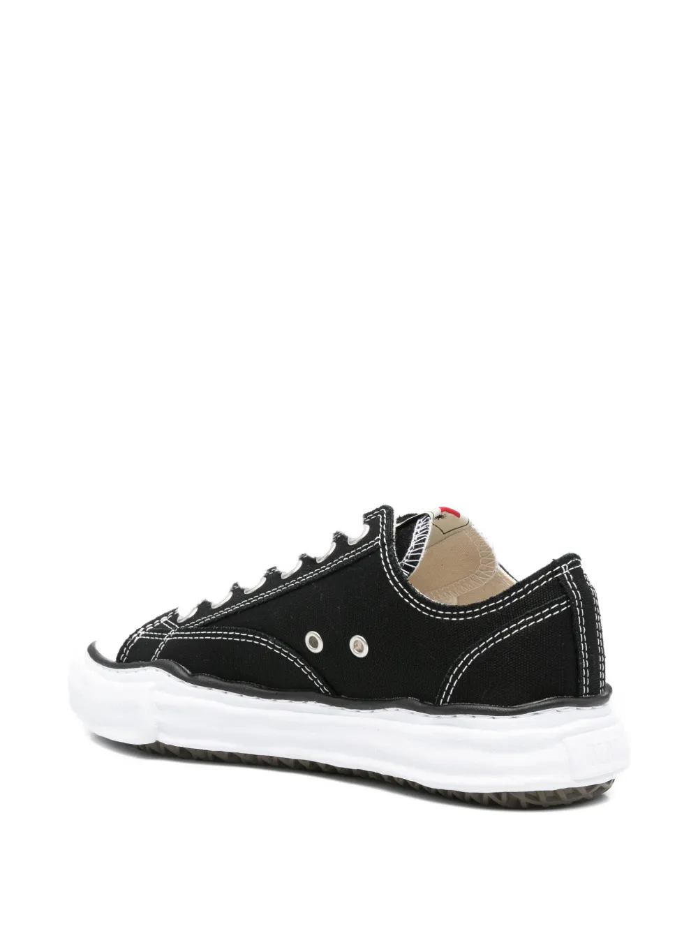 Maison MIHARA YASUHIRO contrast-stitch chunky-sole sneakers Zwart