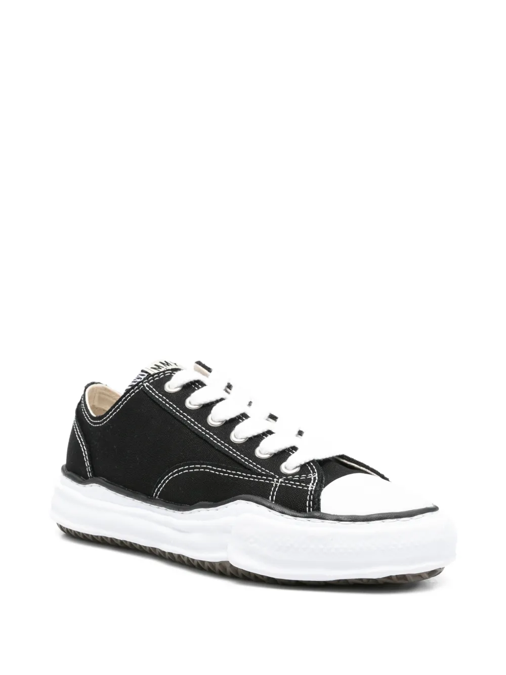 Maison MIHARA YASUHIRO contrast-stitch chunky-sole sneakers Zwart