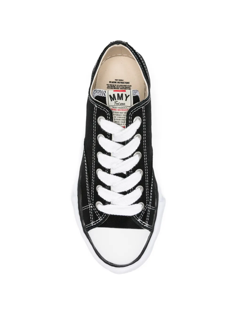 Maison MIHARA YASUHIRO contrast-stitch chunky-sole sneakers Zwart