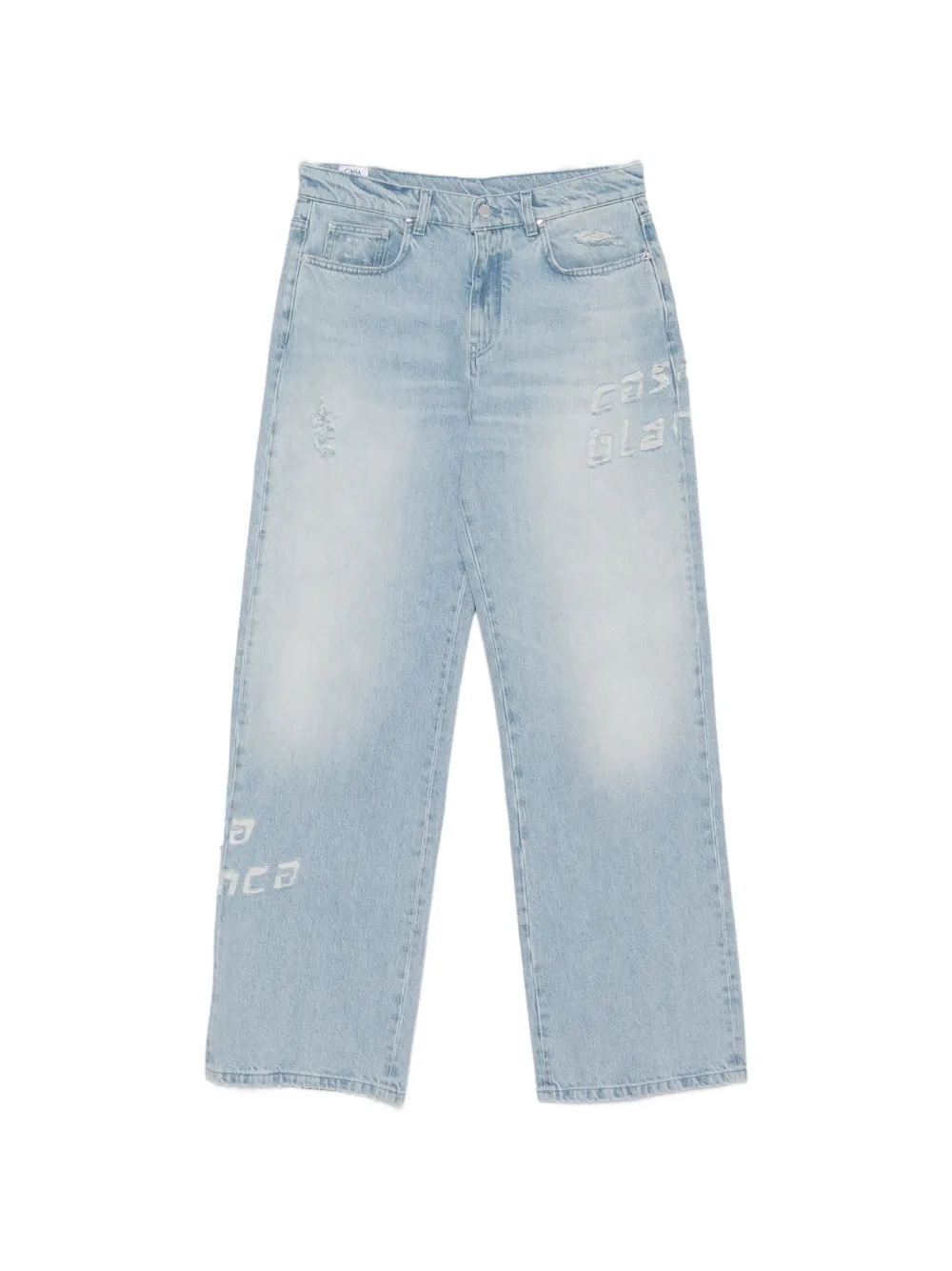 Casablanca ripped-letter jeans - Blau