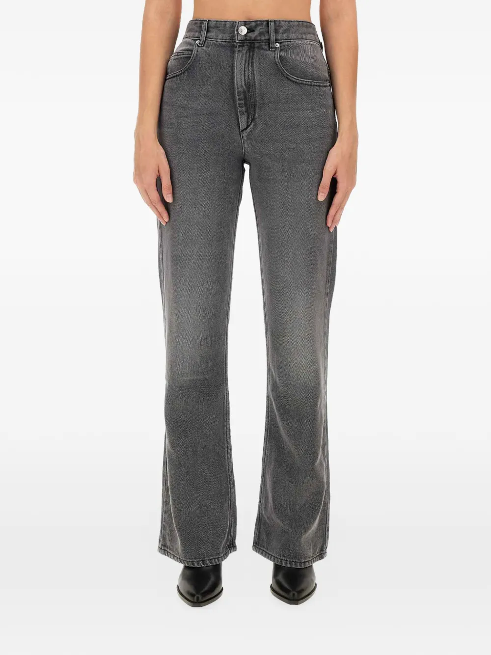 ISABEL MARANT Belvira high-waisted jeans - Grigio