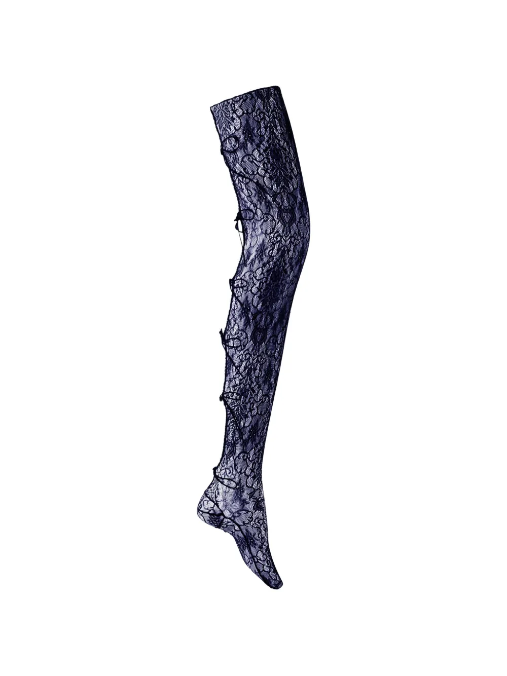 PAULINE DUJANCOURT floral-lace tights - Blau