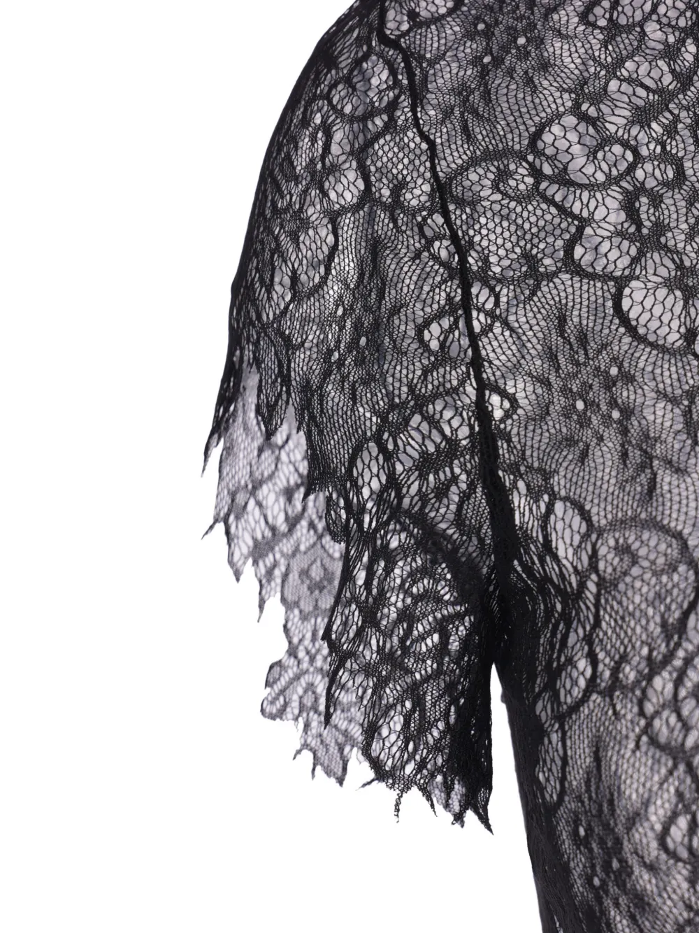 Pauline Dujancourt Lace Short-sleeve Top in Black, view 3