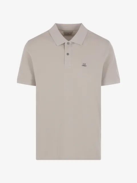 C.P. Company logo-patch polo shirt
