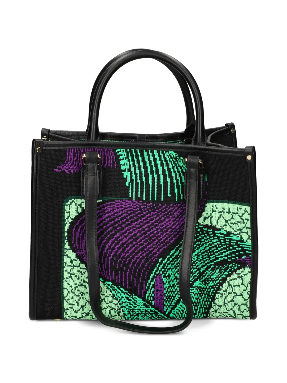 MY BEST BAG Atena Biophila kleine shopper met bloemenprint Zwart