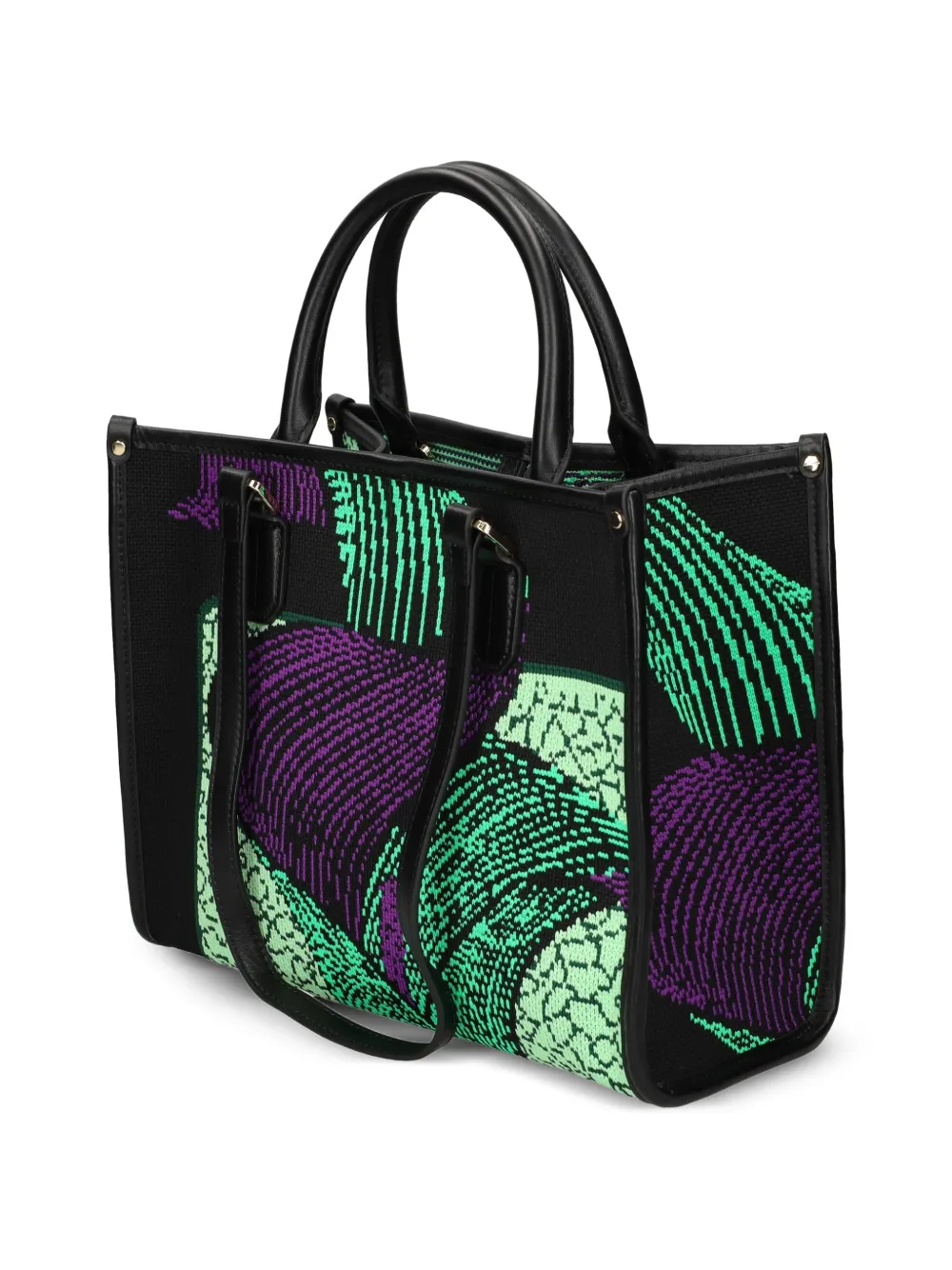 MY BEST BAG Atena Biophila kleine shopper met bloemenprint Zwart