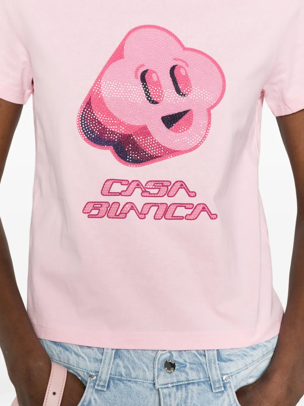 Casablanca T-shirt met grafische print Roze