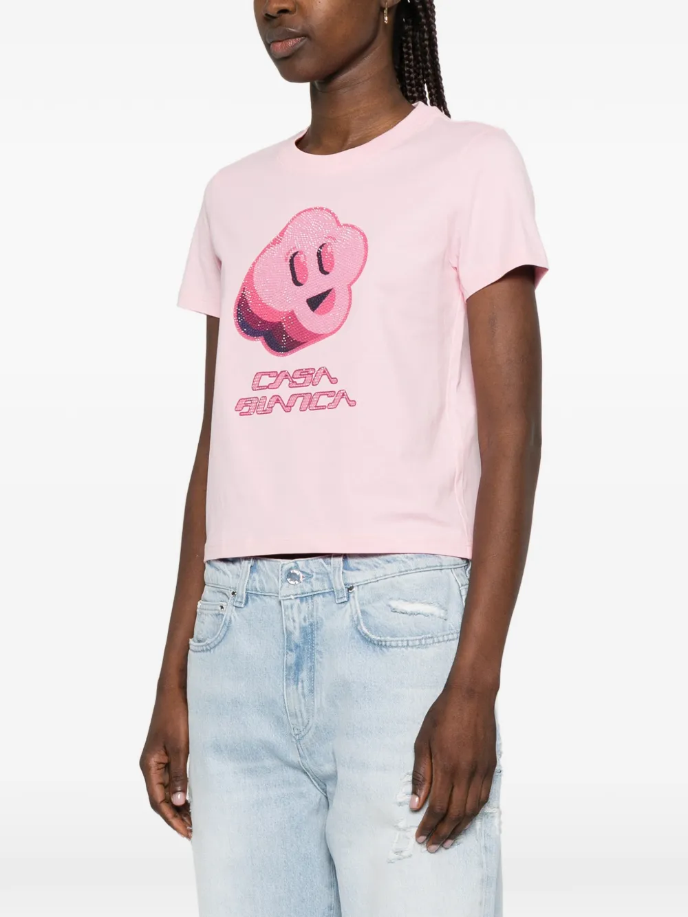 Casablanca T-shirt met grafische print Roze
