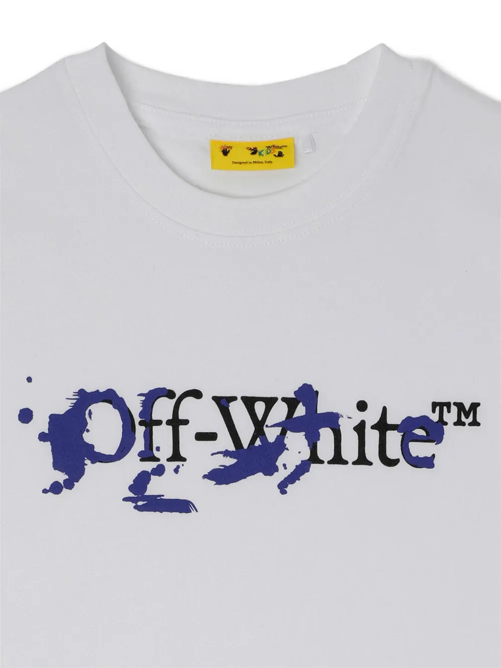 Off-White Kids Big Bookish Splat Ink T-shirt Wit