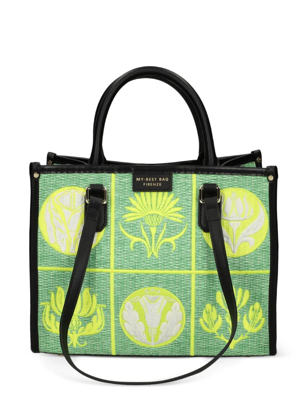 MY BEST BAG embroidered tote bag - Verde