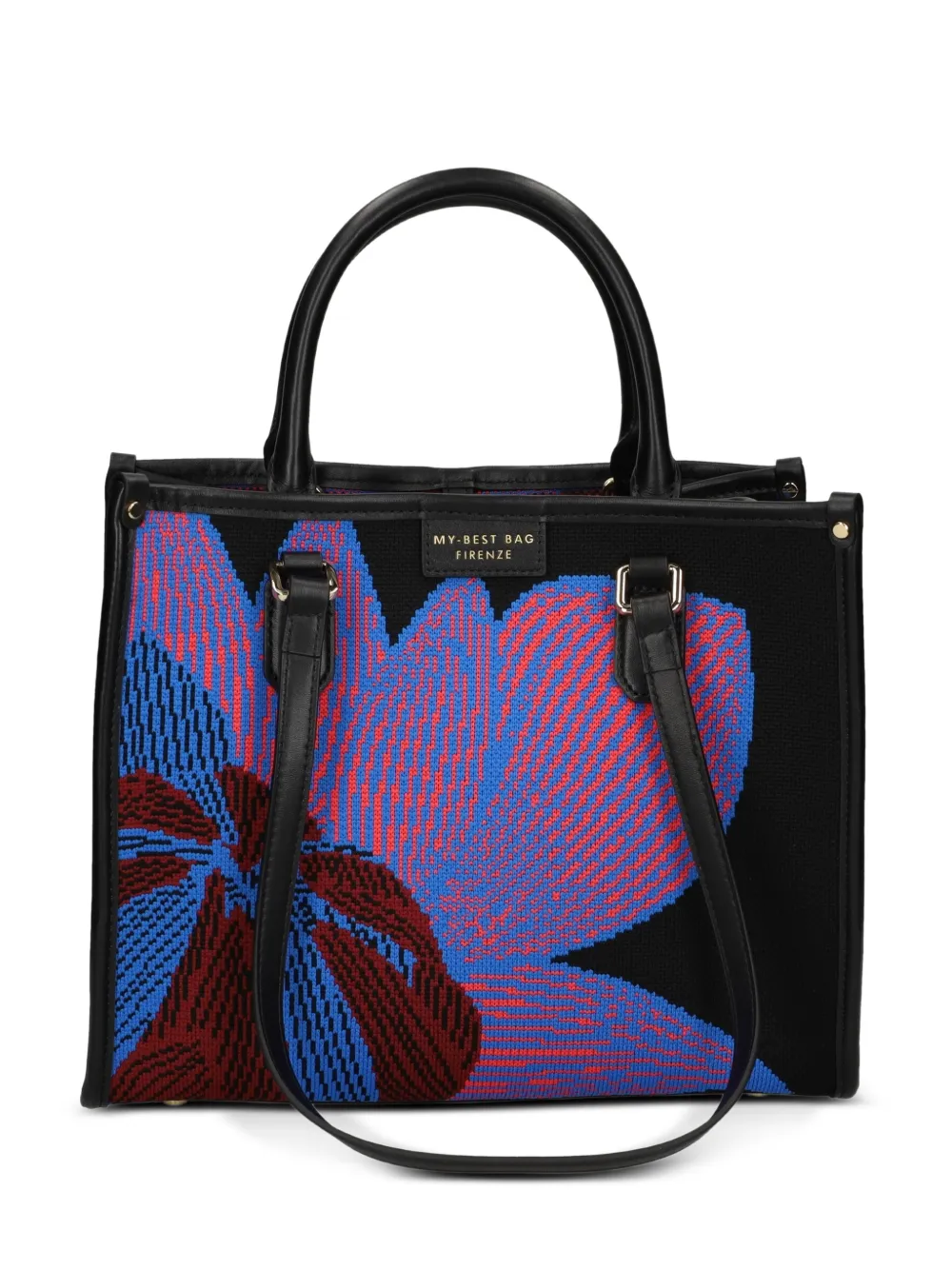 MY BEST BAG floral tote bag - Nero