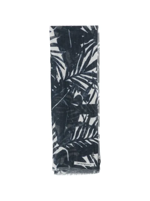 Emporio Armani leaf-print scarf