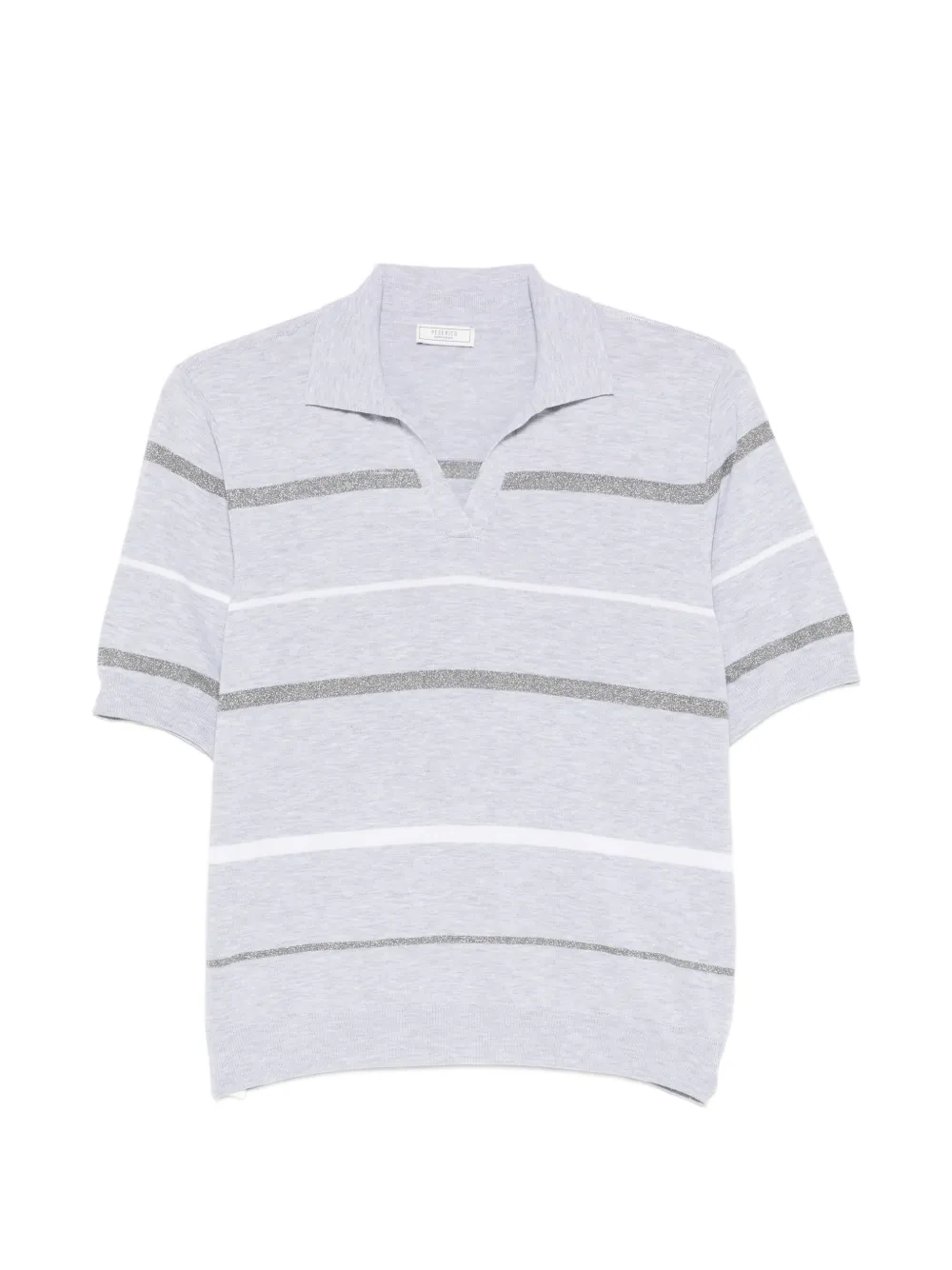 Peserico striped polo top - Grigio