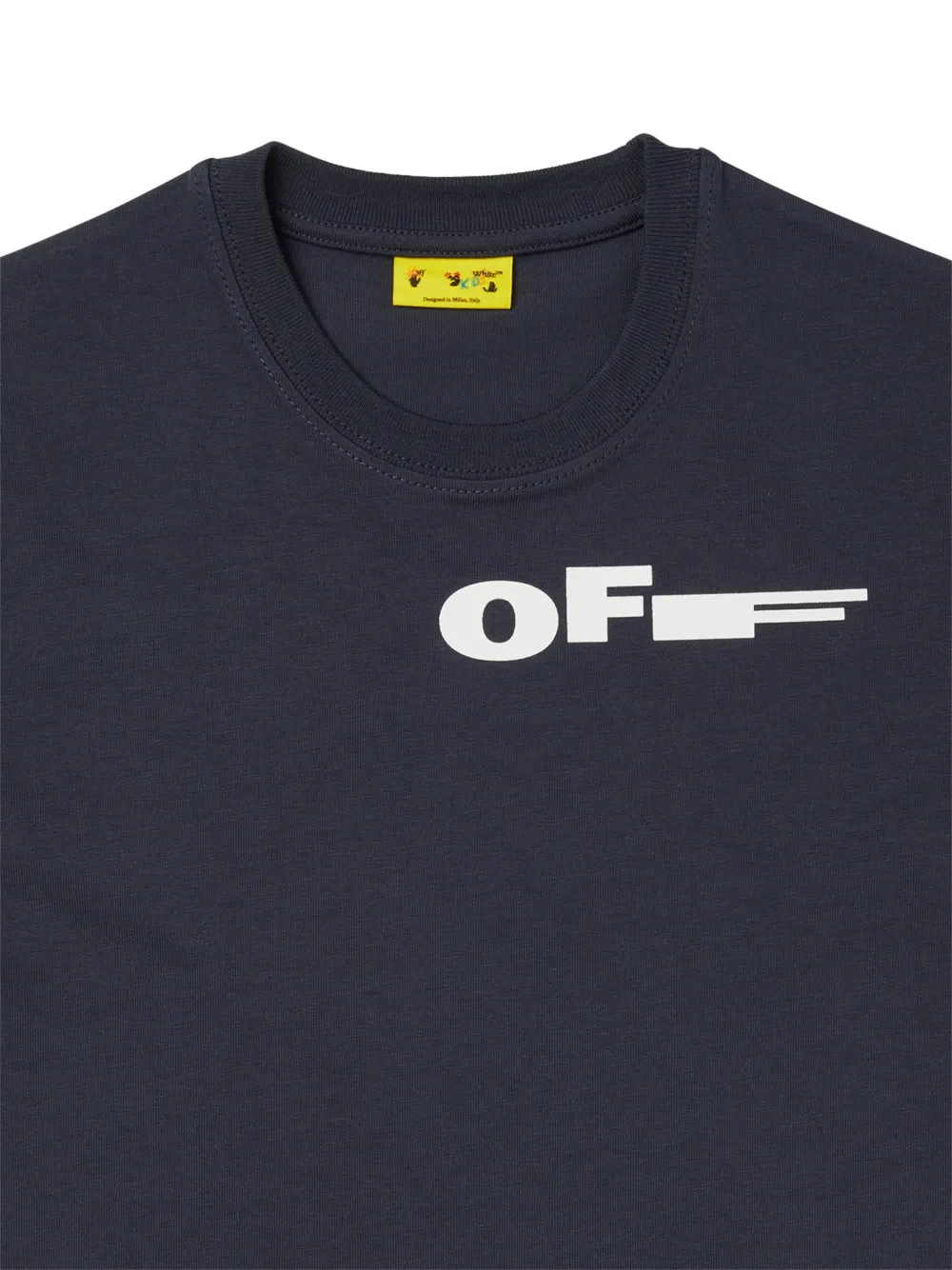 Off-White Kids Type T-shirt Blauw