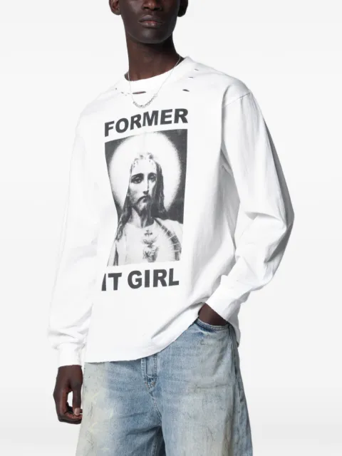 DAGGER print-detail round-neck T-shirt