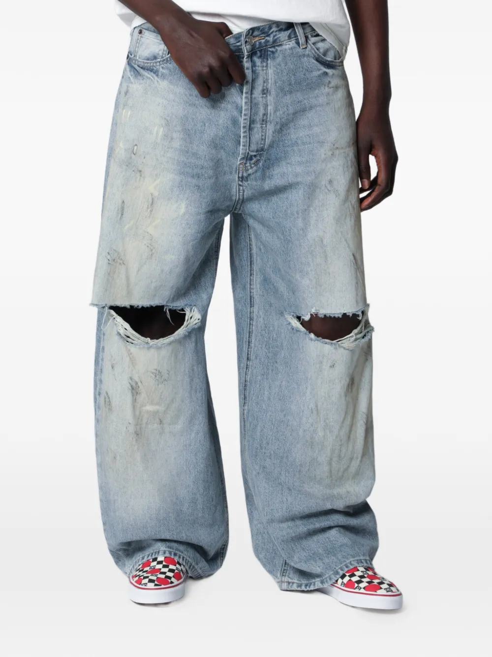 DAGGER Johnny distressed-finish jeans - Blu