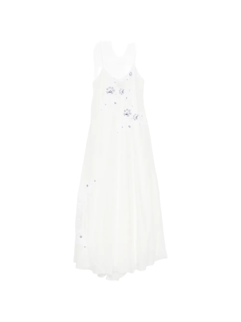 Ermanno Scervino embroidered slip maxi dress - Bianco