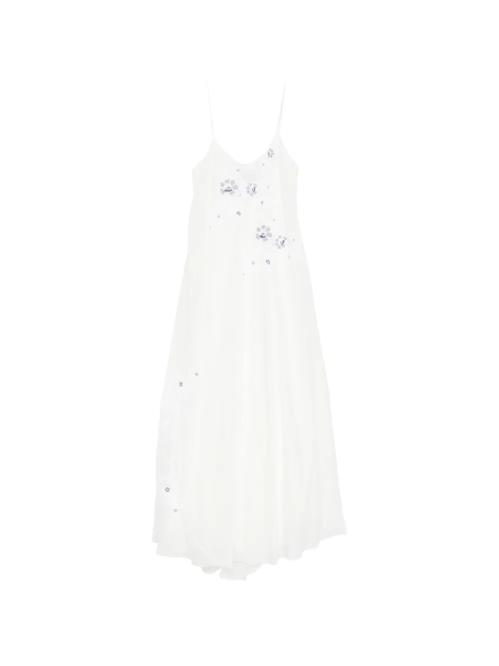 Ermanno Scervino embroidered slip maxi dress - Bianco