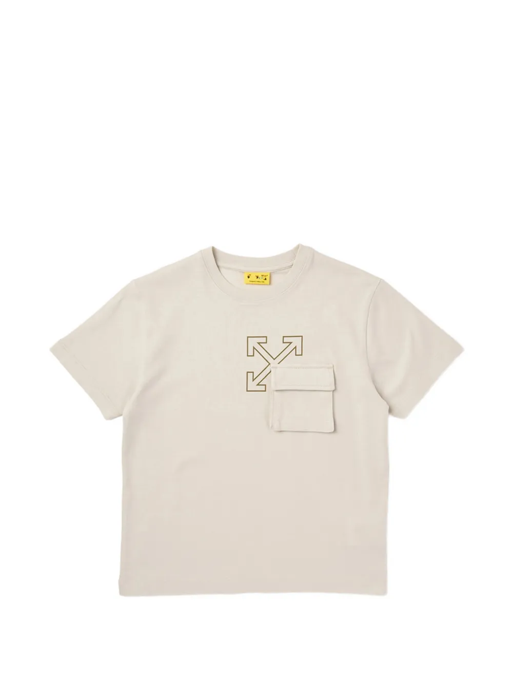 Off-White Kids pocket graphic T-shirt - Toni neutri