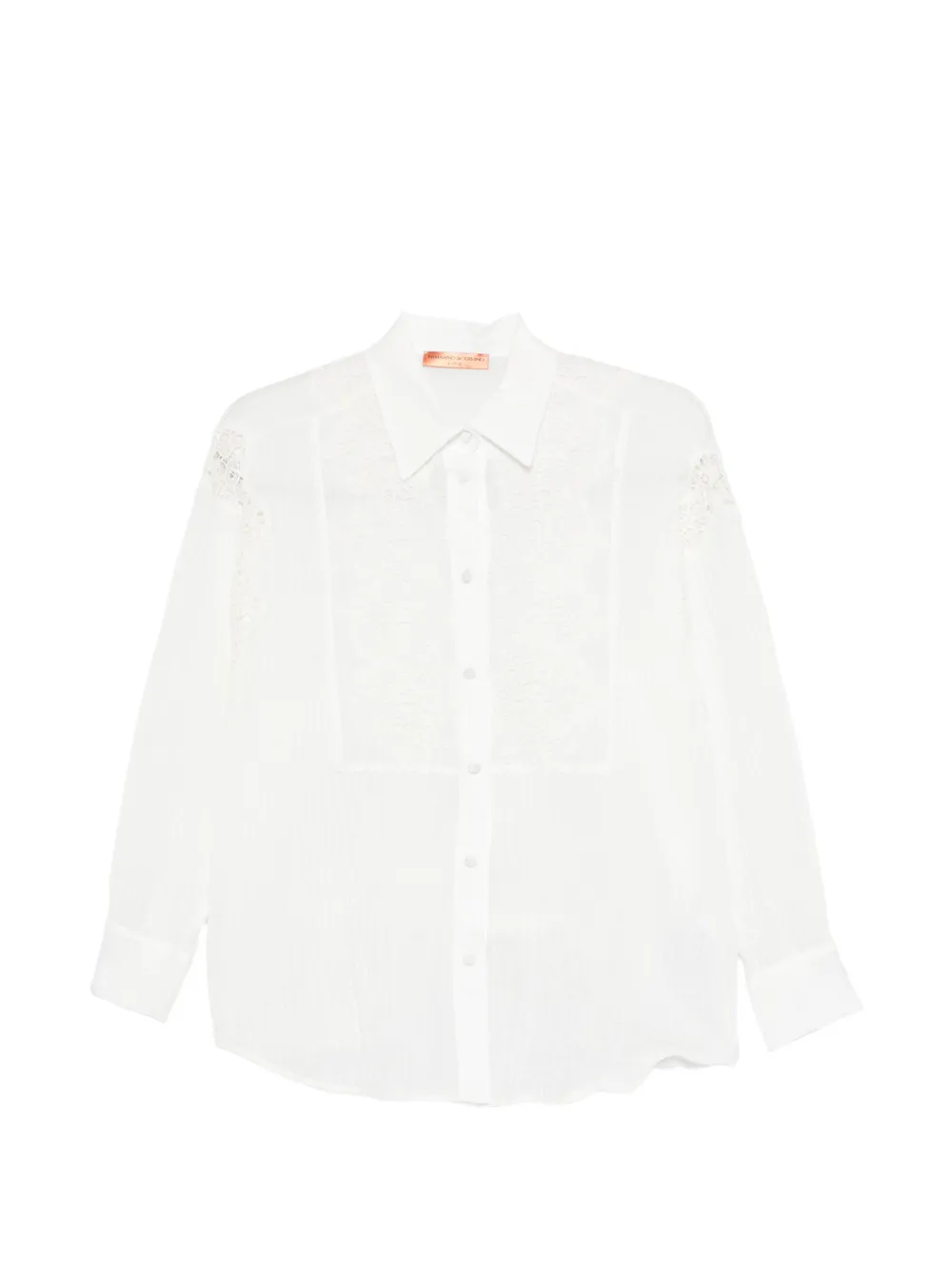 Ermanno Scervino lace-detail shirt - Weiß