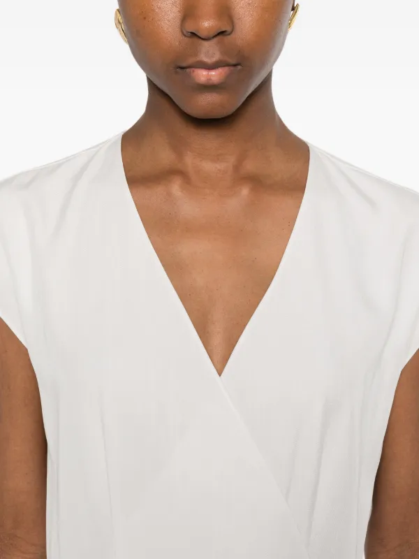 calvin klein white midi dress Calvin Klein Women's Sleeveless V-Neck Midi Dress - Tofu
