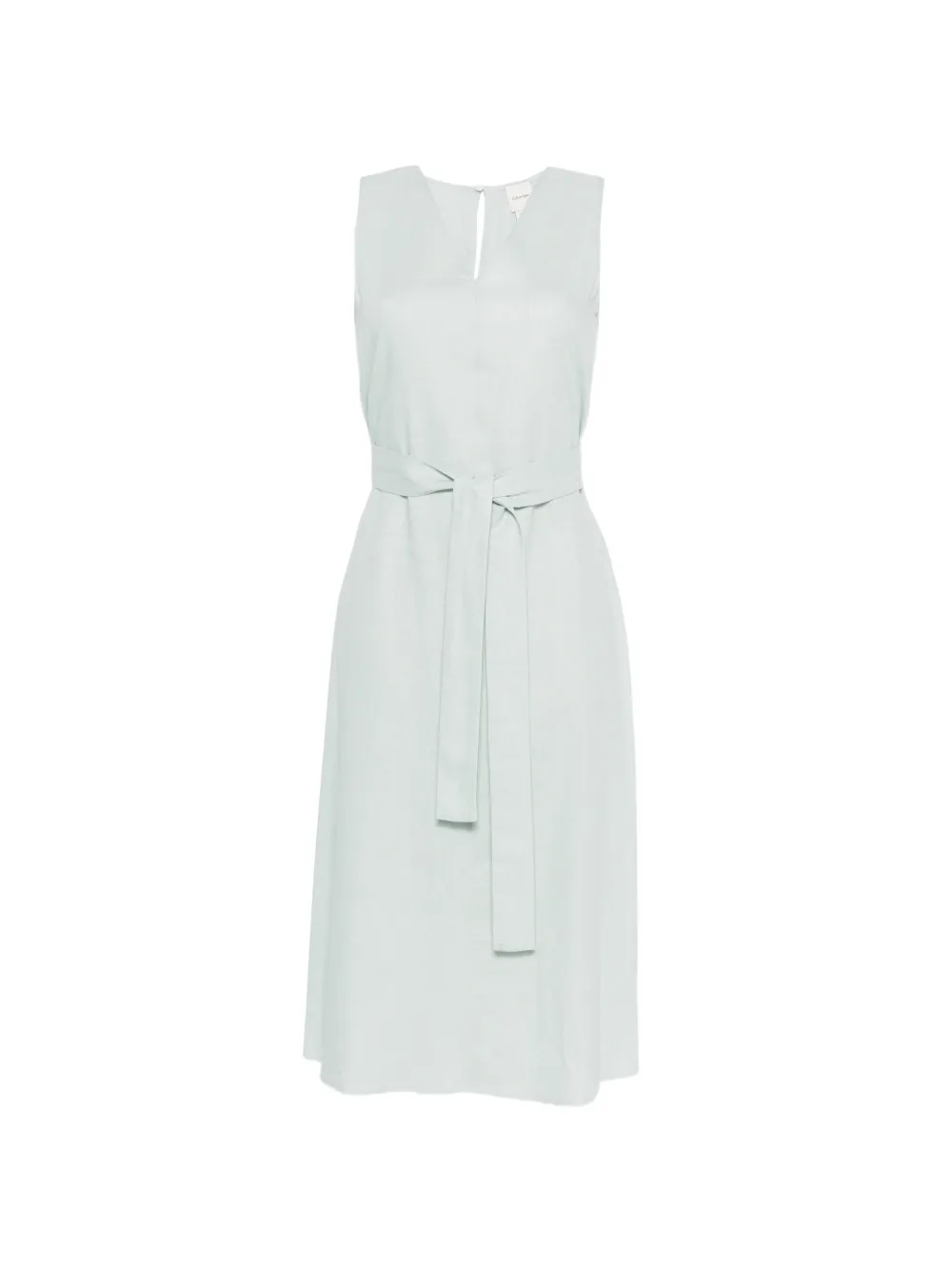 Calvin Klein V-neck belted midi dress - Grün
