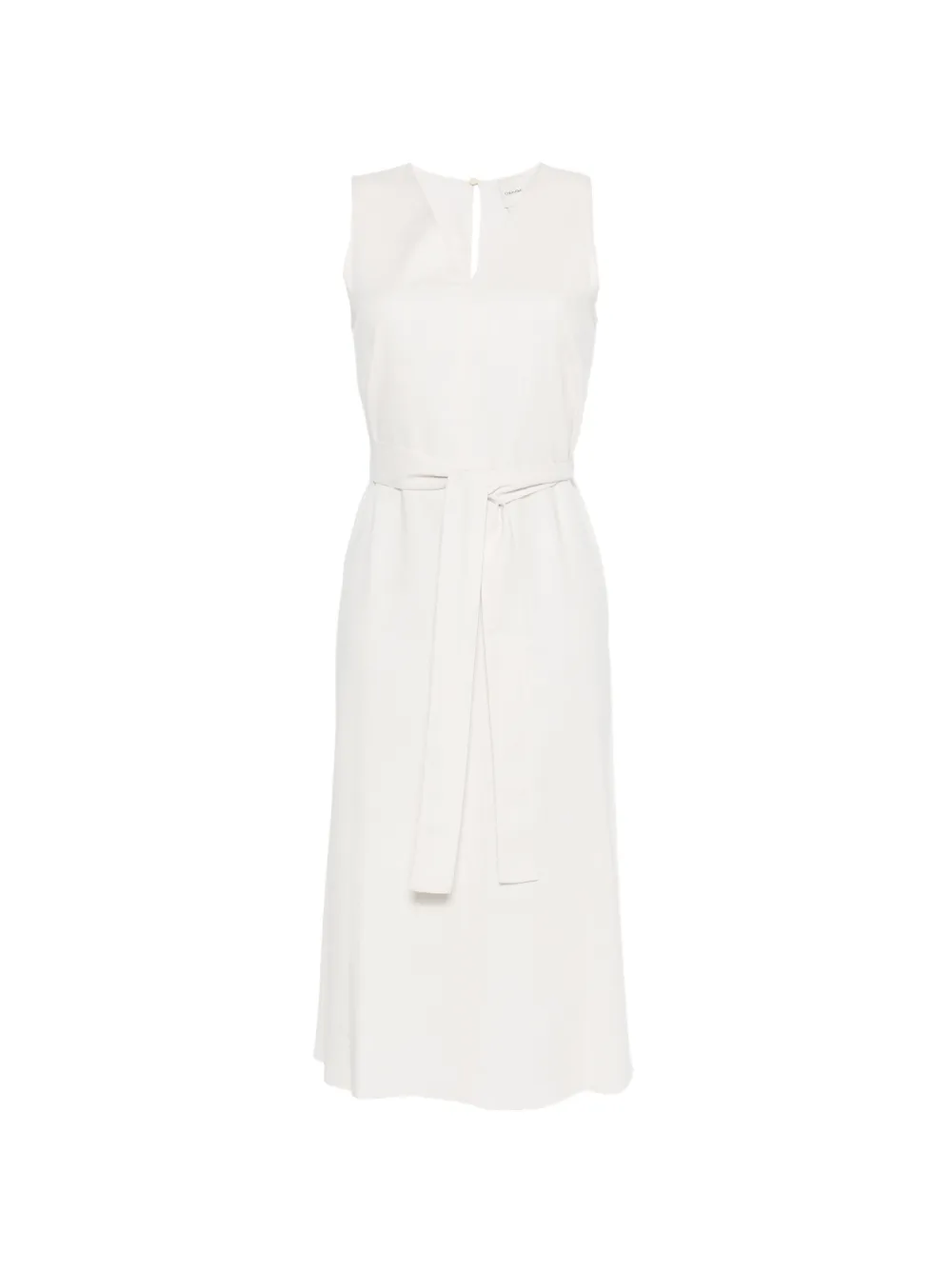 Calvin Klein V-neck belted midi dress - Nude