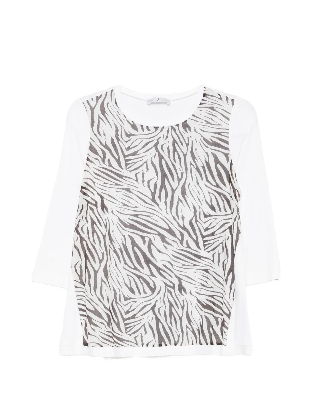 Why Ci zebra-print T-shirt - Bianco