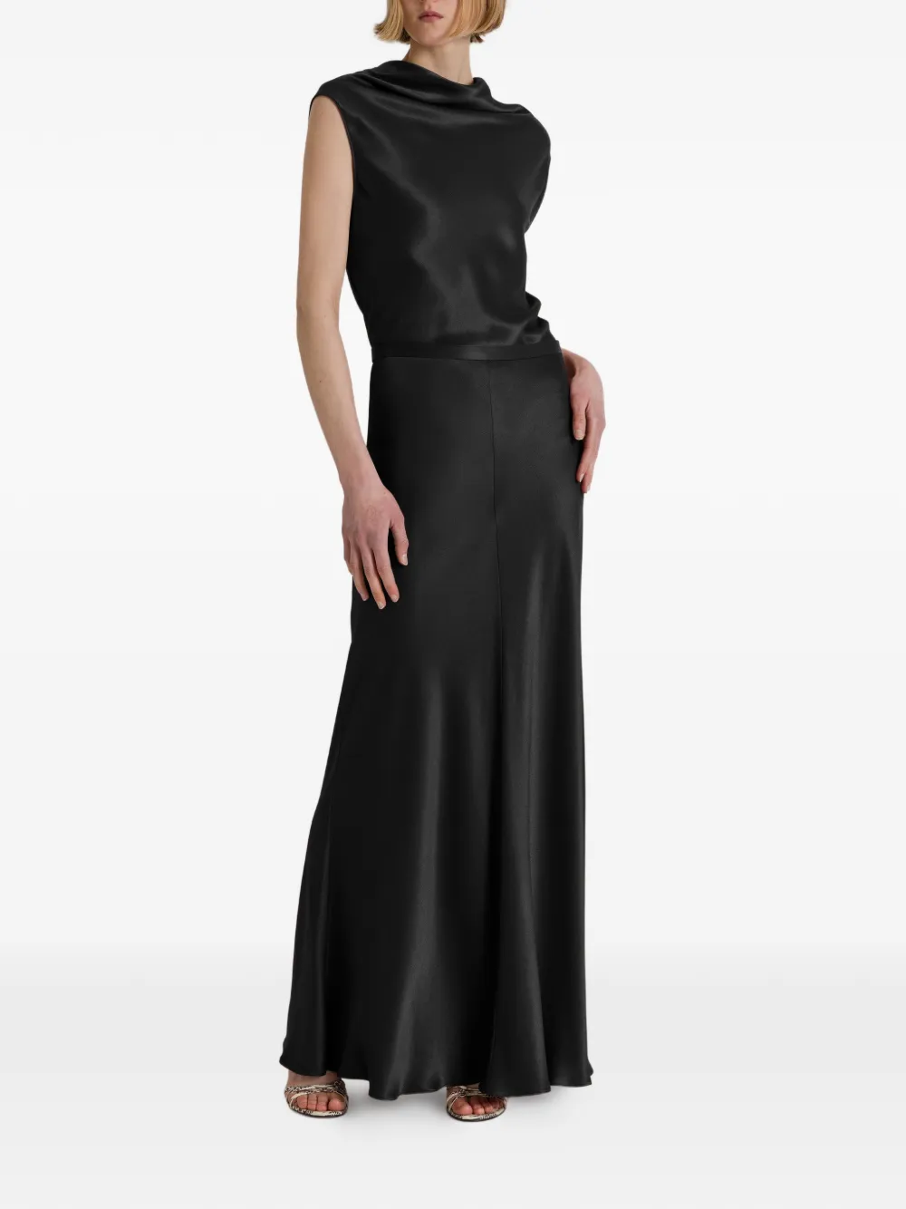 Alberta Ferretti Top met satijnen afwerking Zwart