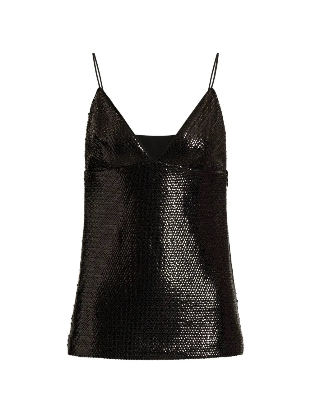 Alberta Ferretti Top con paillettes - Nero
