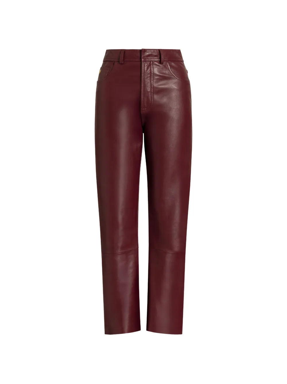 Alberta Ferretti Pantaloni con placca logo - Rosso