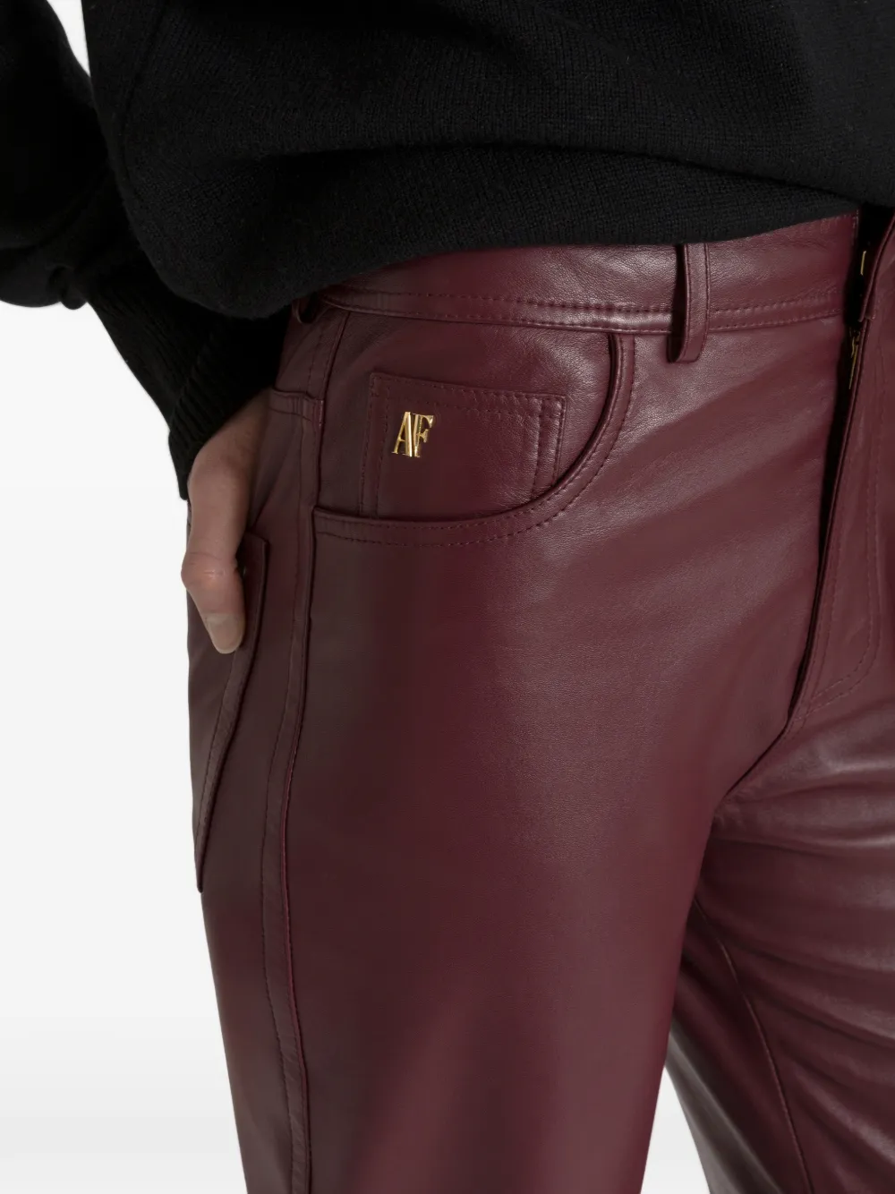 Alberta Ferretti Broek met logoplakkaat Rood