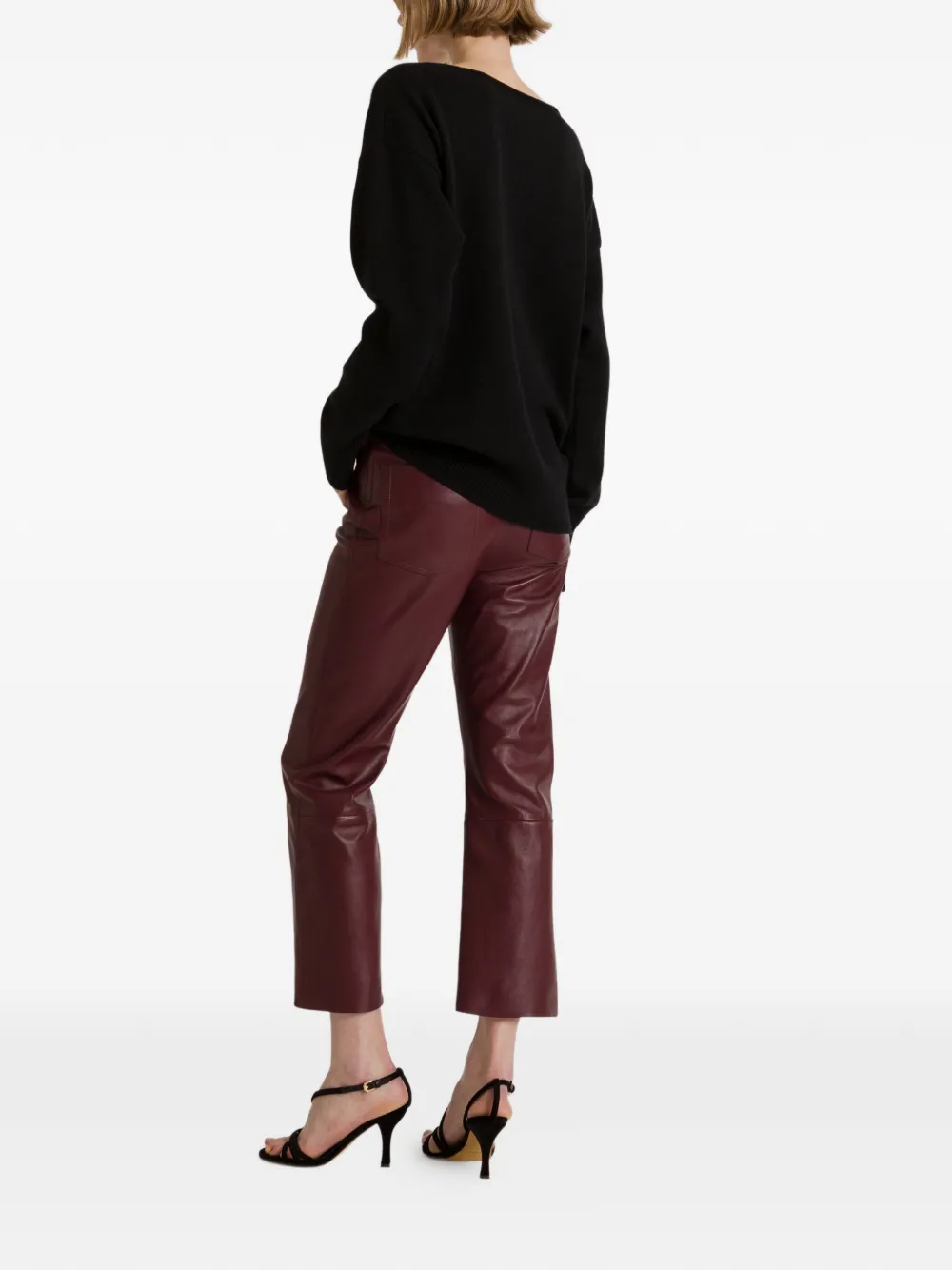 Alberta Ferretti Broek met logoplakkaat Rood