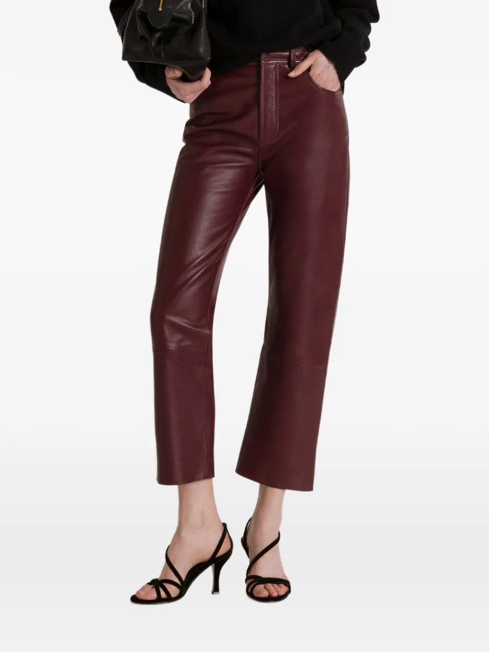 Alberta Ferretti Broek met logoplakkaat Rood