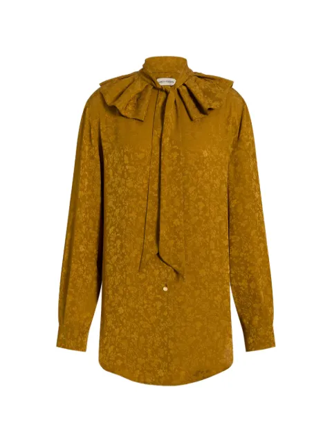 Alberta Ferretti floral-pattern ruffled shirt