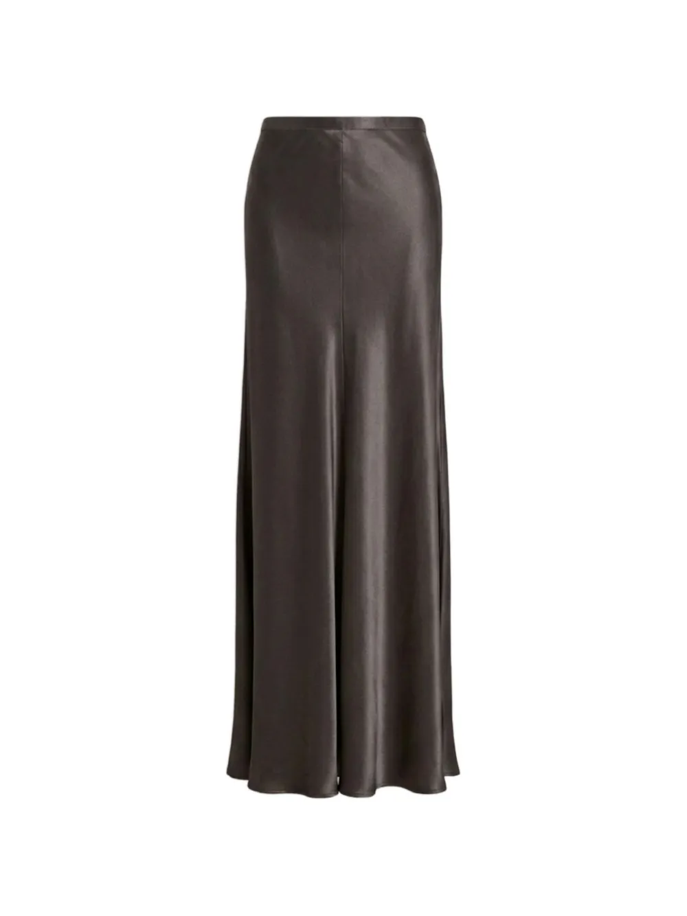 Alberta Ferretti satin-effect flared maxi skirt - Grigio