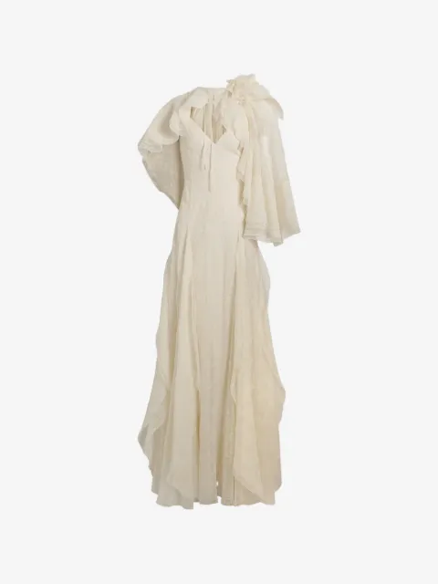 Alberta Ferretti ruffled floral maxi dress