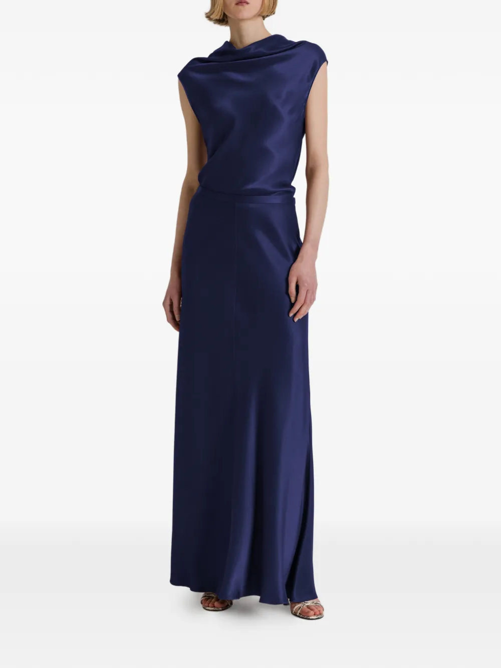 Alberta Ferretti Satijnen rok Blauw